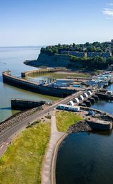 Cardiff Bay Barrage, linking Cardiff Bay to Penarth Marina