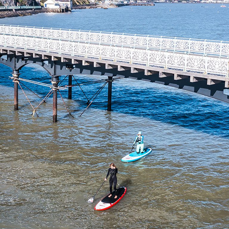 Paddle Boarding Mumbles Pier, Swansea